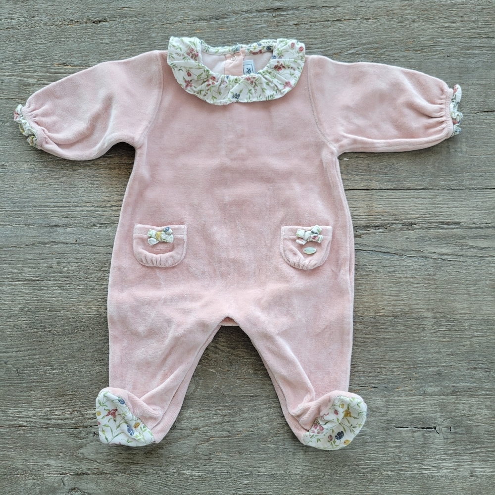 Tartine et Chocolat 3 M Pink Velour Pajama